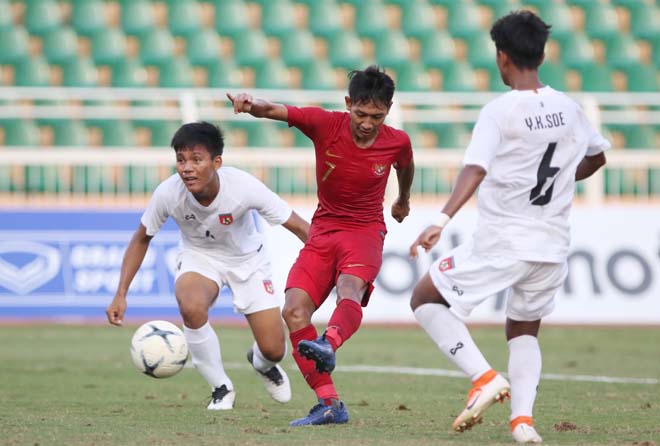 Cầu thủ mang áo số 7 của U18 Indonesia - Beckham Putra Nugraha chơi cực kỳ hiệu quả