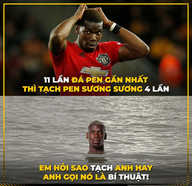 Pogba trượt pen khiến MU mất trận thắng.