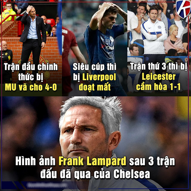Mới có 3 trận dẫn dắt Chelsea mà tóc Lampard đã "bạc" hết rồi.