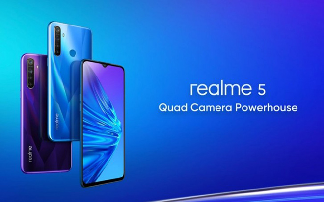 Realme 5 có giá từ 3,24 triệu đồng...