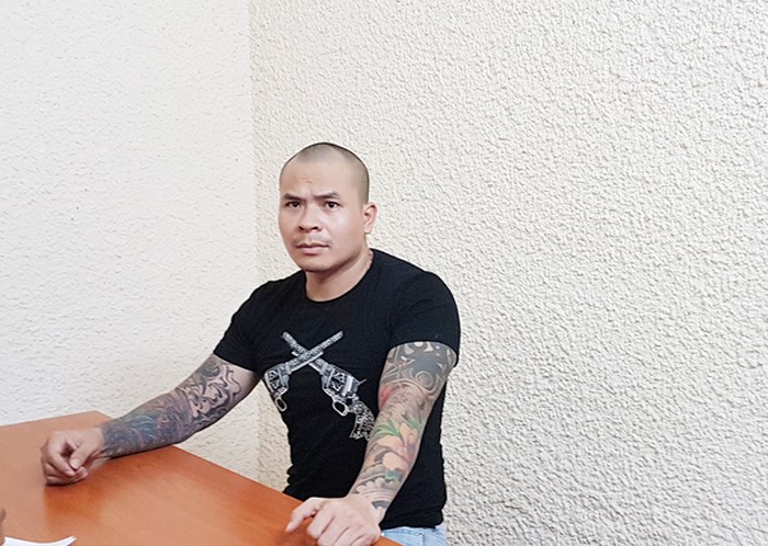 Đỗ Văn Quang – Quang Rambo thời điểm bị bắt giữ.