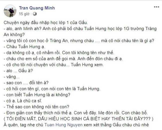 BTV Quang Minh &#34;réo&#34; tên ca sĩ Tuấn Hưng vì trò đùa bất ngờ của con trai út - 3