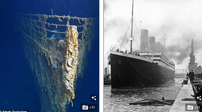 Xác tàu Titanic đang bị hủy hoại&nbsp; nghiêm trọng.