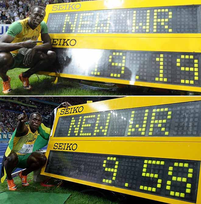 10 năm trước, huyền thoại Usain Bolt đã thiết lục kỷ lục vĩ đại trên các đường chạy 100m và 200m