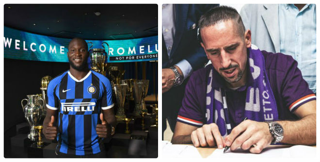 Hai tân binh "bom tấn" Lukaku (Inter Milan) và Ribery (Fiorentina) chờ ra mắt đội bóng mới và Serie A