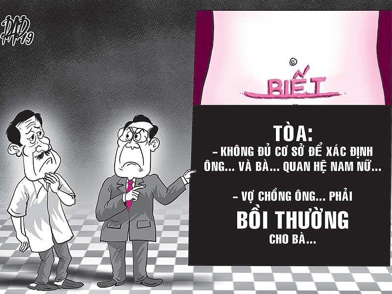 Vết sẹo ở bụng bà hàng xóm
