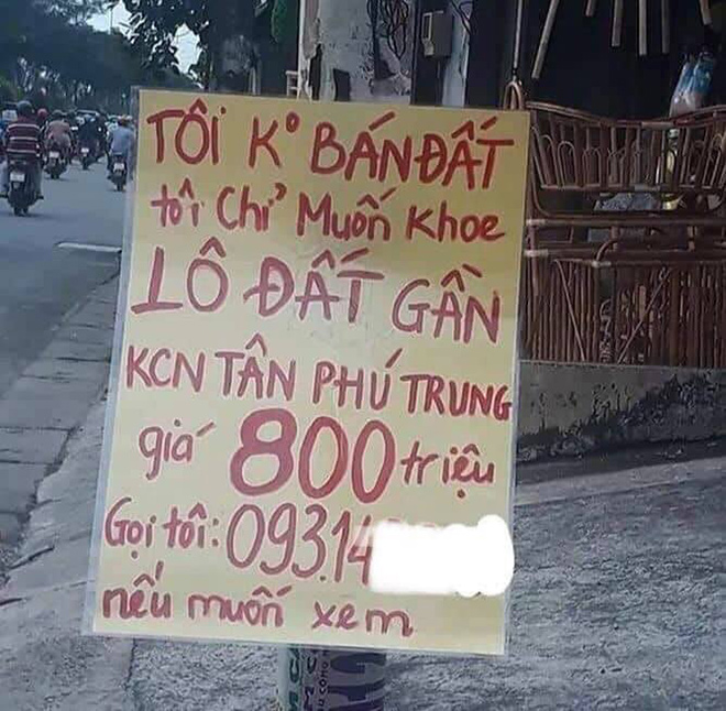 Tôi chỉ khoe thôi chứ không bán đâu nhé.