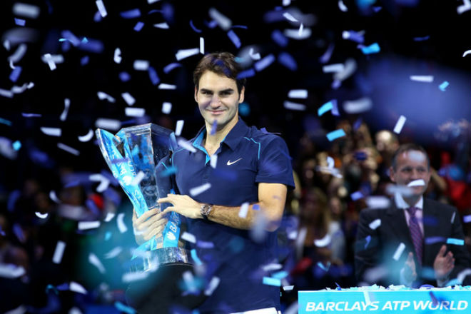 Federer hiện đang giữ kỷ lục 6 lần vô địch ATP Finals, hơn Djokovic 1 lần nâng cúp, trong khi Nadal chưa từng đăng quang giải đấu này