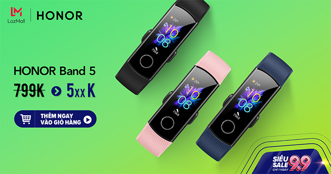 Vòng đeo tay thông minh HONOR Band 5 được bán chính thức trên Lazada với giá cực hot - 1