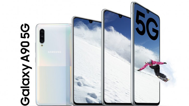 Galaxy A90 5G là chiếc điện thoại tầm trung có khả năng kết nối 5G.