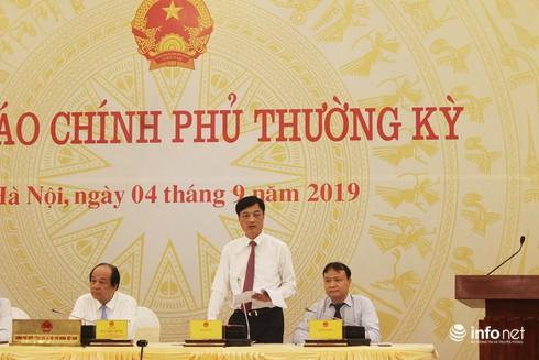 Thứ trưởng Bộ Công an Nguyễn Duy Ngọc tại buổi họp báo.