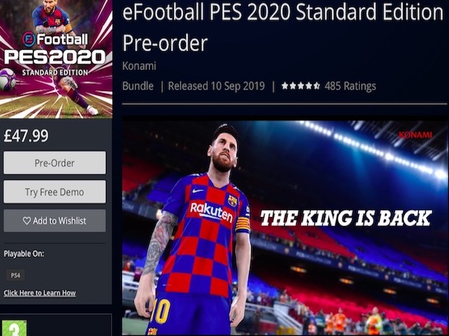 Những điều cần biết về game bóng đá PES 2020 trước ngày trình làng chính thức