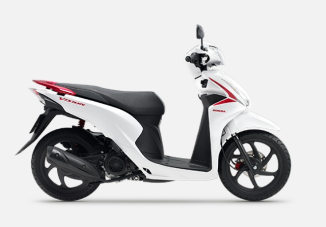 Honda Vision đặc biệt màu tráng đen.