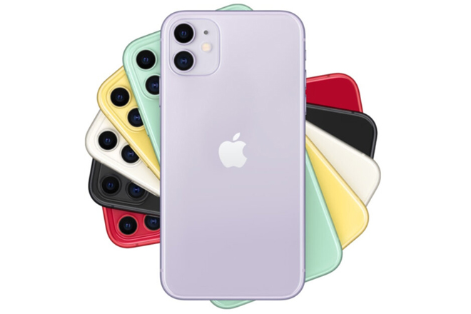 iPhone 11 với nhiều phiên bản màu sắc.