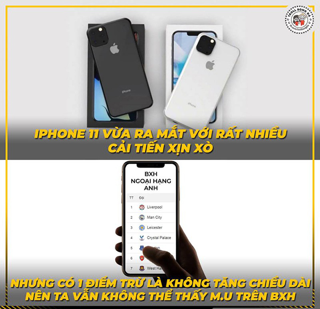 Iphone 11 vừa ra mắt đã "gieo sầu" cho fan MU.