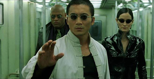 Tạo hình của Trâu Triệu Long trong phim The Matrix 2.