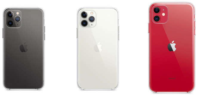 Cả iPhone 11 Pro và iPhone 11 Pro Max đều có vỏ bảo vệ silicon nhiều màu sắc.