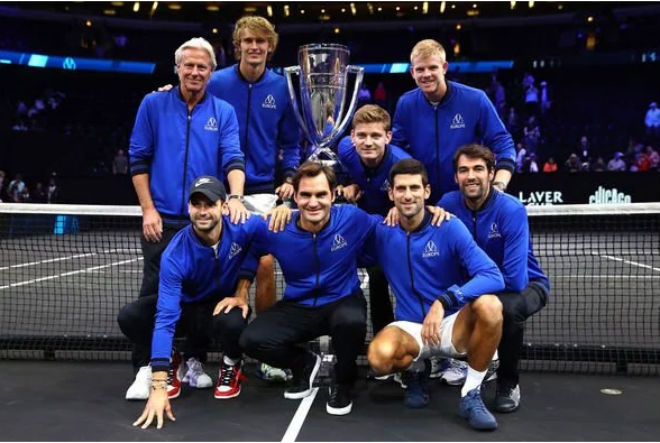 Djokovic từng chung đội với Federer đoạt Laver Cup năm 2018