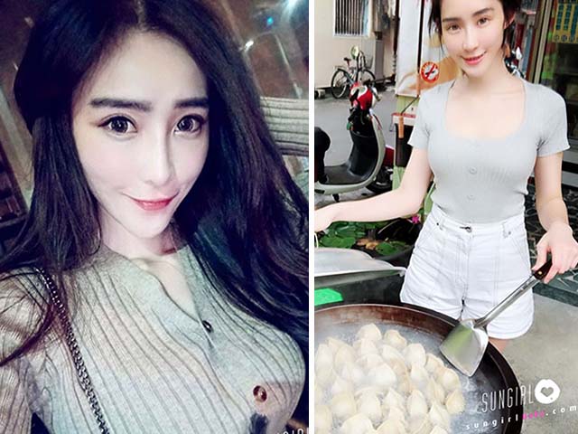 Hot girl bán bánh bao kiếm bộn tiền nhờ ngoại hình nóng bỏng