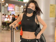 Thời trang - Chi Pu, &quot;bạn gái Sơn Tùng&quot;... diện crop top ra sân bay