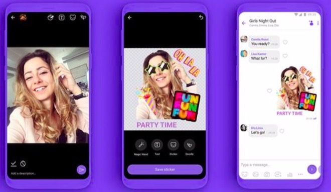 Các bước tạo sticker trên Viber.