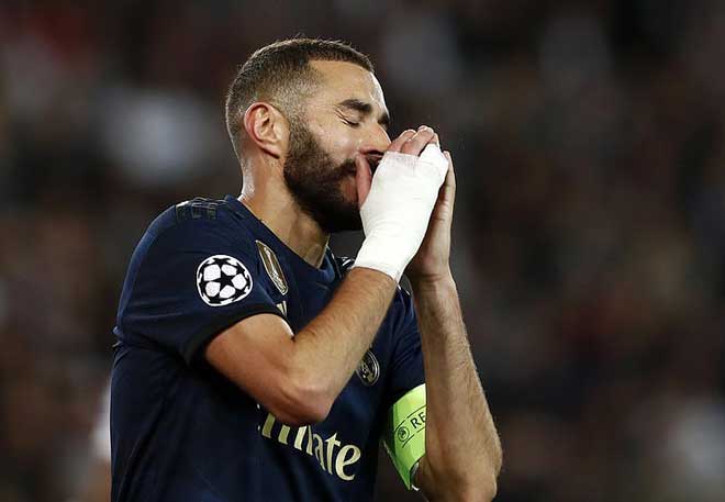 Benzema chơi khá nhất trên hàng công Real trước PSG