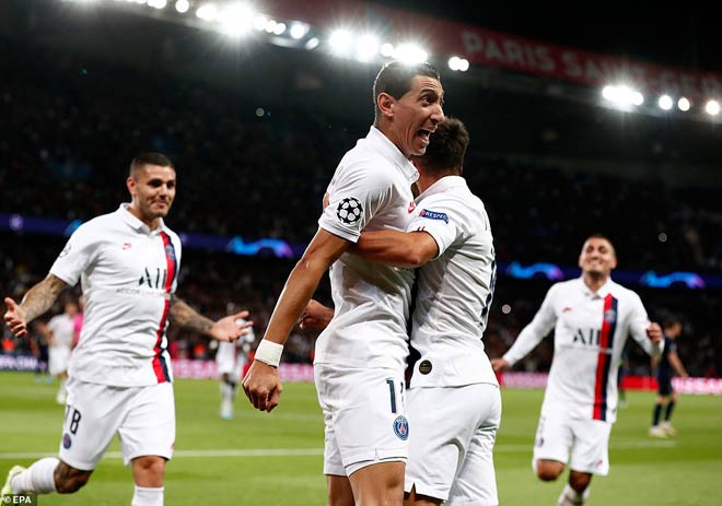 Tuy nhiên Di Maria đã tỏa sáng rực rỡ với cú đúp bàn thắng giúp PSG đánh bại Real 3-0