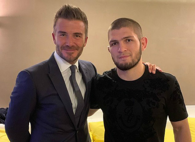 David Beckham vẫn rất phong độ khi chụp ảnh cùng "Đại bàng" UFC Khabib Nurmagomedov