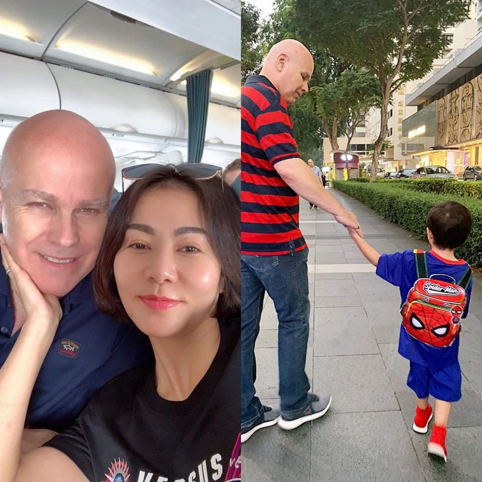 Ông xã Thu Minh đã ngoài 60 nhưng vẫn rất tâm lý trong cách dạy con nhỏ, cách giữ gìn hạnh phúc gia đình.