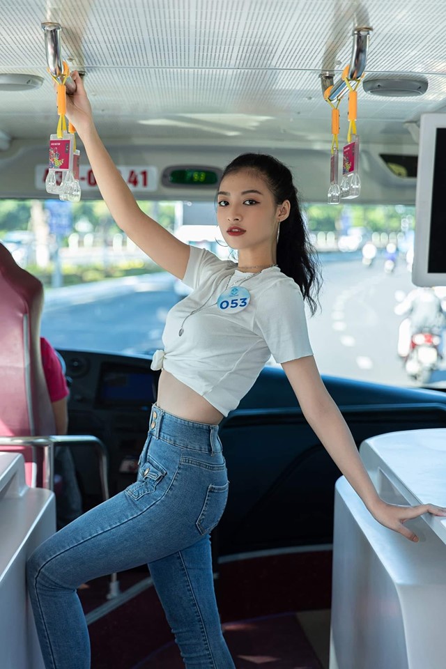 Kiều Loan được đánh giá cao về vóc dáng ngay từ những ngày đầu tham gia Miss World Việt Nam 2019.