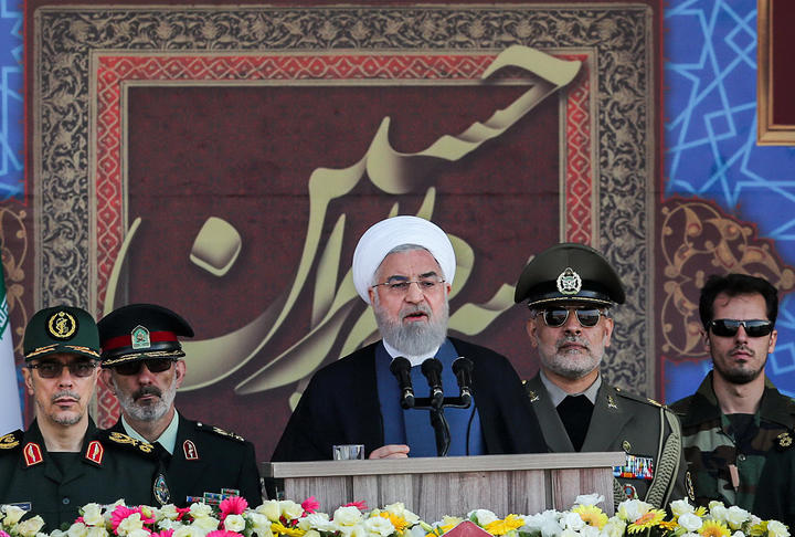 Tổng thống Iran – ông Hassan Rouhani nói rằng các lực lượng nước ngoài luôn mang đến "nỗi đau và sự khốn khổ" cho vùng Vịnh (ảnh BBC News)