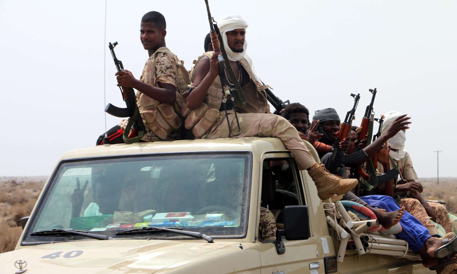 Lính đánh thuê Sudan trong lực lượng liên quân của Ả rập Saudi tại Yemen (Ảnh: EPA)