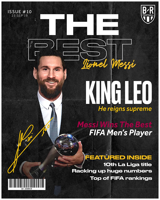 Messi - Cầu thủ xuất sắc nhất năm do FIFA bầu chọn.