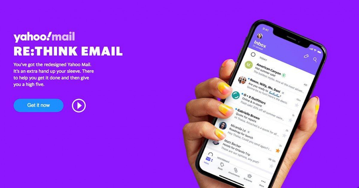Yahoo cập nhật logo và ứng dụng mail mới