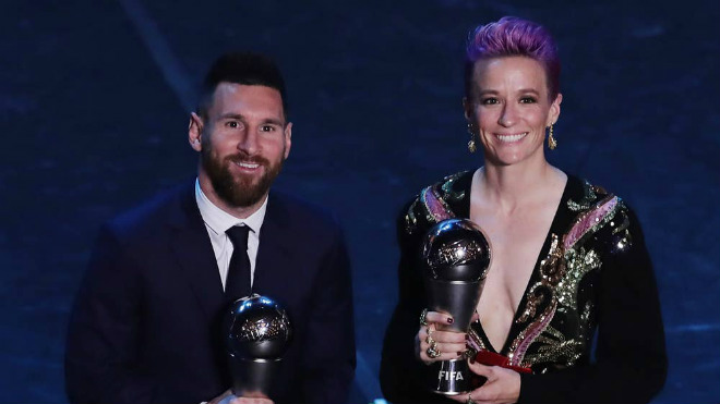Lionel Messi và Megan Rapinoe đoạt giải "The Best" dành cho Cầu thủ nam và nữ xuất sắc nhất 2019 của FIFA