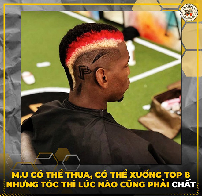 MU có thể thua nhưng Pogba lúc nào cũng phải có tóc "chất".