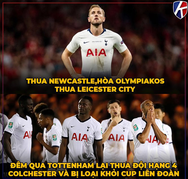 Tottenham chính thức bị loại khỏi cúp liên đoàn Anh.