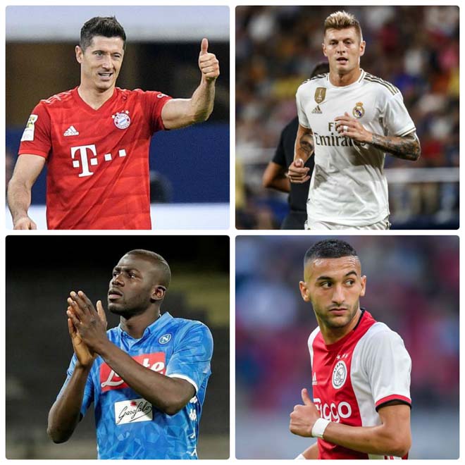 4 cầu thủ mà MU muốn mang về MU gồm Lewandowski, Kroos, Koulibaly, Zyech