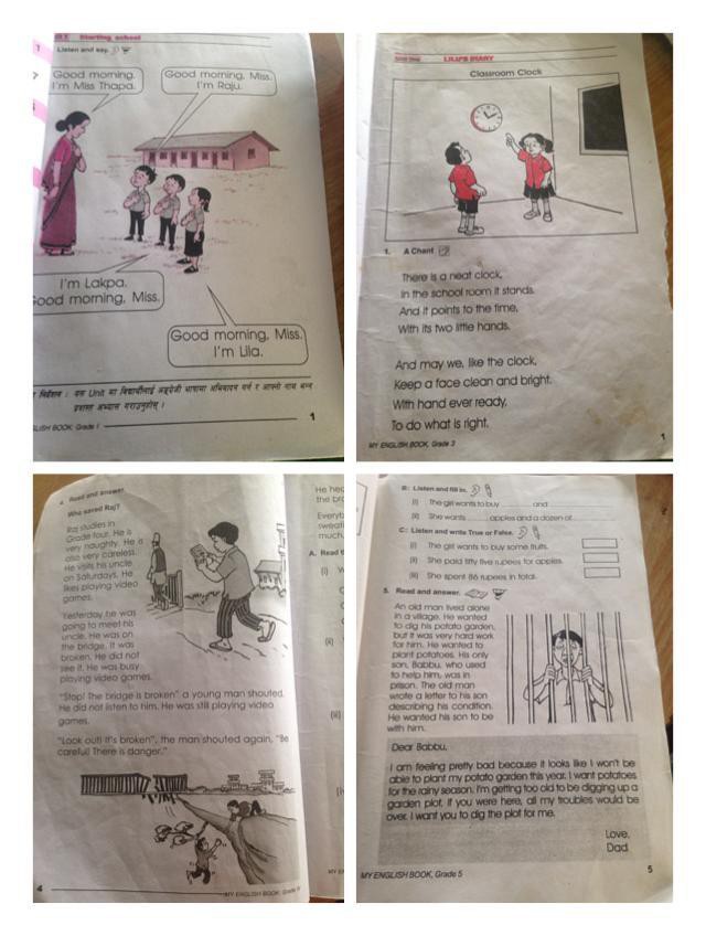 Sách giáo khoa Tiếng Anh của Nepal được Mỹ Linh đăng tải để minh họa cho bức tâm thư.