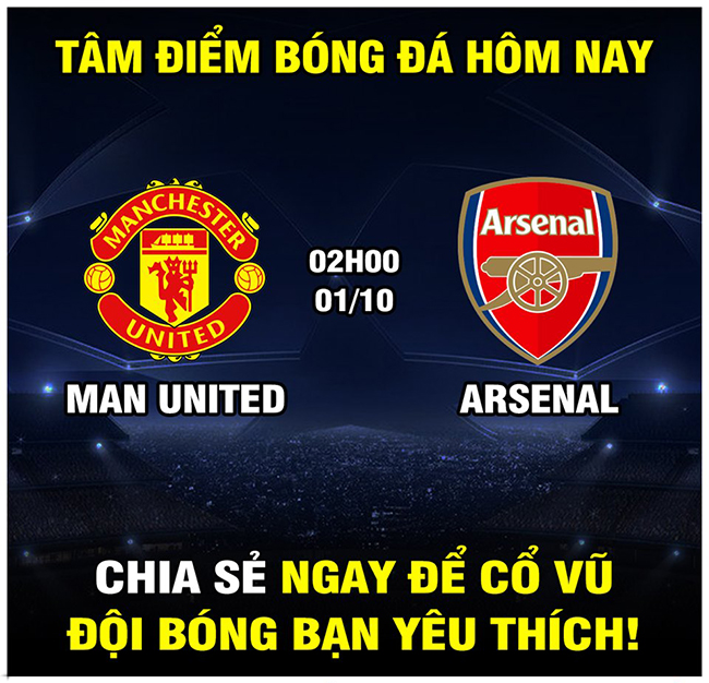 Đêm nay đại chiến MU vs Arsenal ai sẽ chiến thắng?