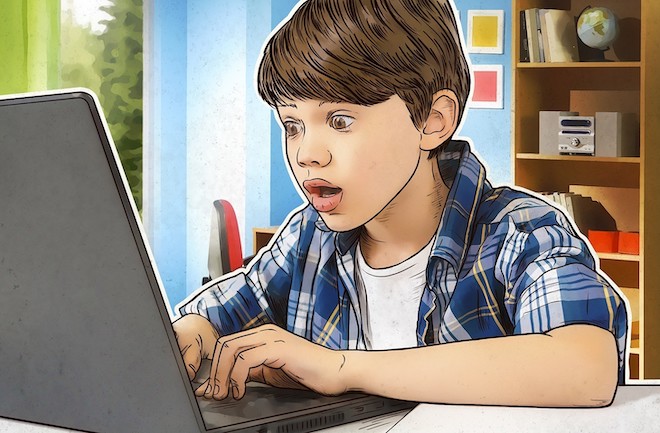 Trẻ em tiếp cận với internet ngày càng gia tăng.