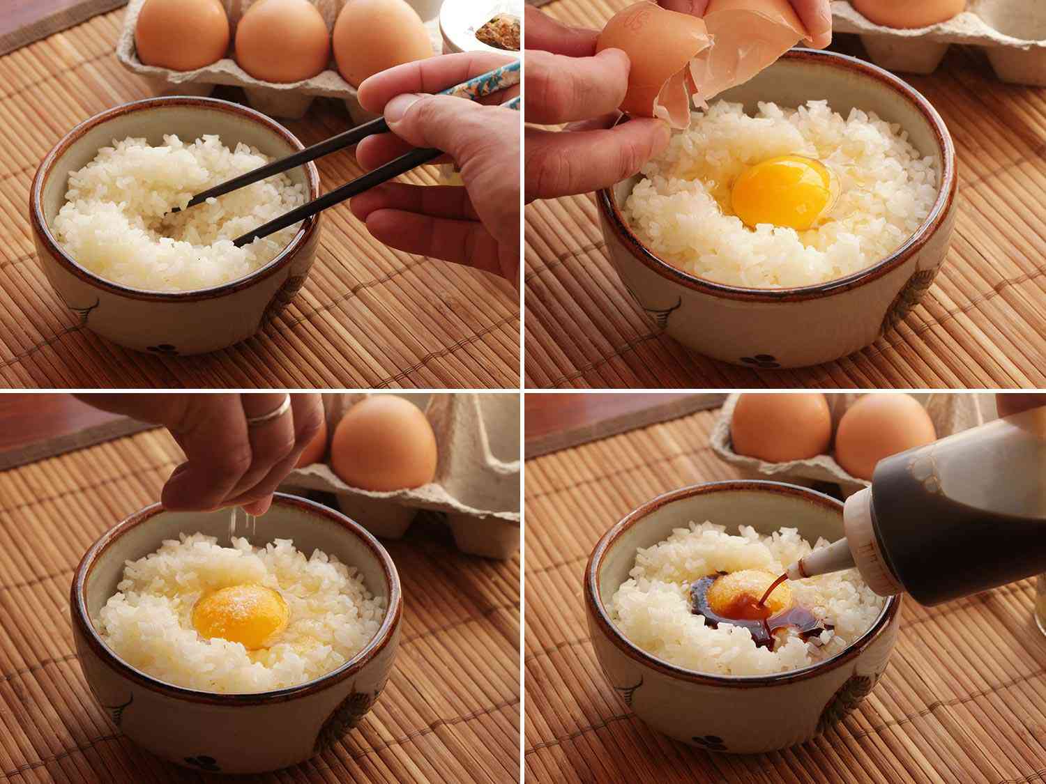 Món cơm trứng sống chế biến rất đơn giản. Ảnh minh họa