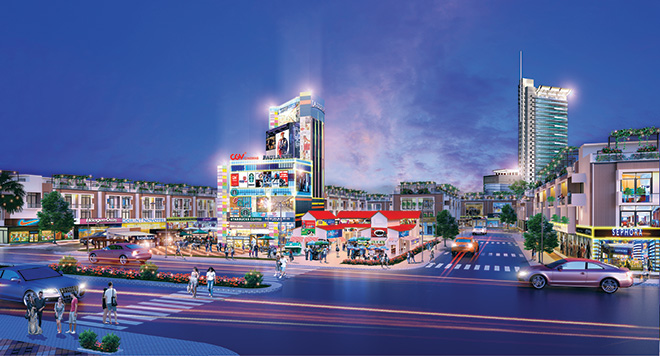 Phối cảnh chợ kết hợp trung tâm thương mại cao cấp của khu đô thị Hana Garden Mall