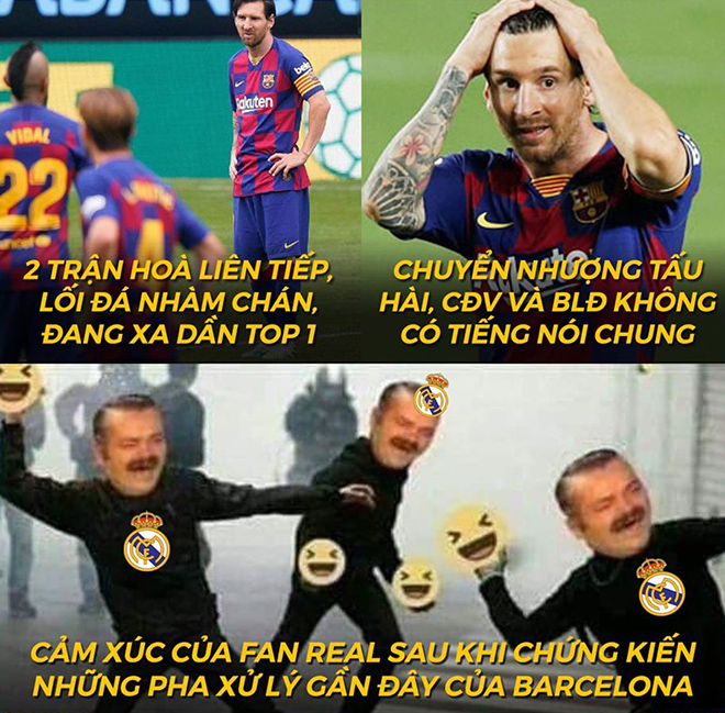 Barca đang đánh mất lợi thế trong cuộc đua vô địch La Liga với Real.