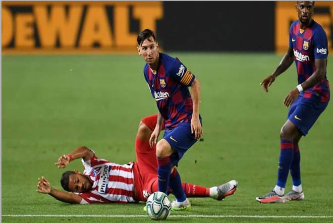 Messi ghi bàn nhưng Barca vẫn bị Atletico Madrid cầm chân ở Nou Camp