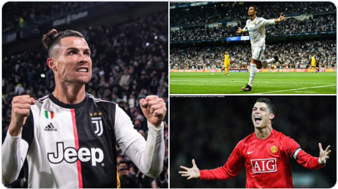 Ronaldo lập thành tích ghi 25 bàn/mùa tại cả Ngoại hạng Anh, La Liga, Serie A