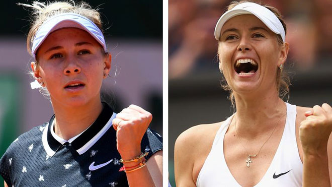 Amanda Anisimova (trái) được ví là "Sharapova mới"