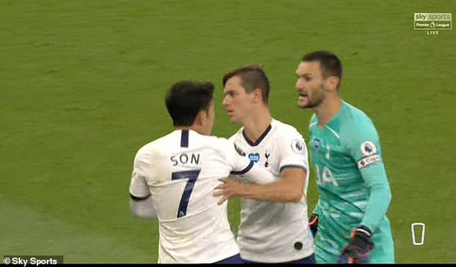 Hugo Lloris và Son Heung Min suýt nữa "ăn thua đủ" trong giờ giải lao