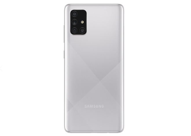 Thiết kế mặt lưng của Galaxy A51 với màu Bạc mới.