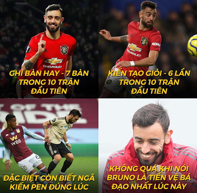 Bruno Fernandes đang thi đấu thăng hoa giúp MU thắng trận liên tiếp.